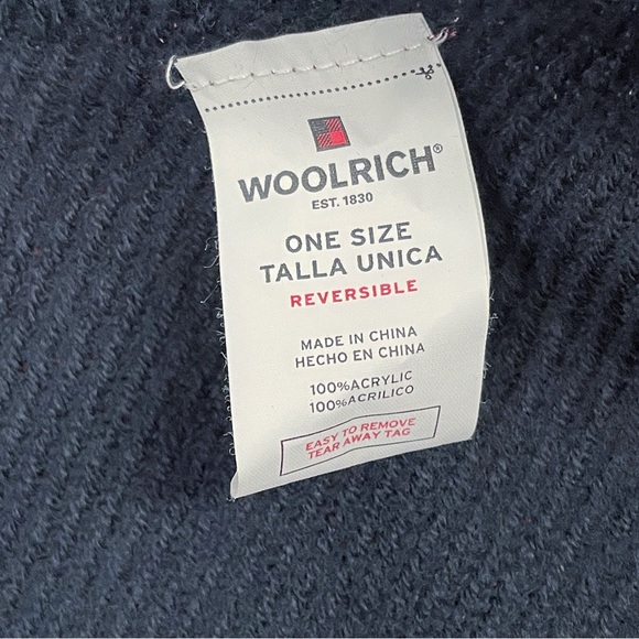 Woolrich Blanket Wrap Open Poncho Women’s One Size Reversible Maroon Navy Blue - Picture 7 of 10